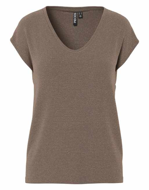 Pieces - T-shirt - Morille, 6 de 7
