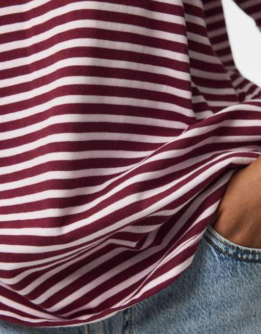 Pieces - T-shirt rosa spalmata 1, 4 di 7