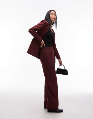 Pieces Tailored Blazer In Red