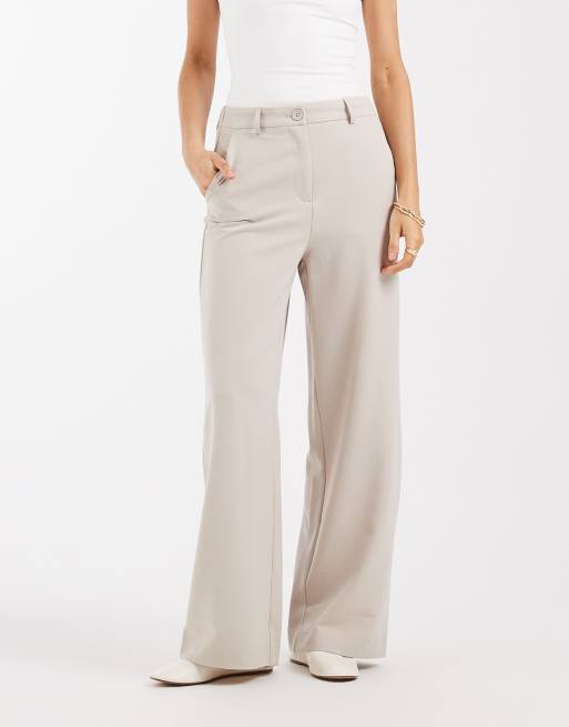 Pieces tailored high waist wide leg pants in silver grey (part of a set), 5 of 5