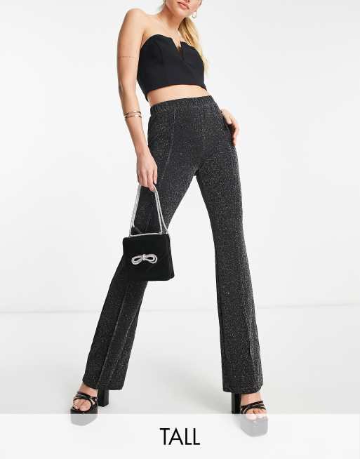 Shimmery Wide-Leg High-Rise Pant - Tall, Tall