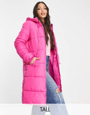 Quilted Longline Coat - Chateau Pink, Women's Jackets & Coats