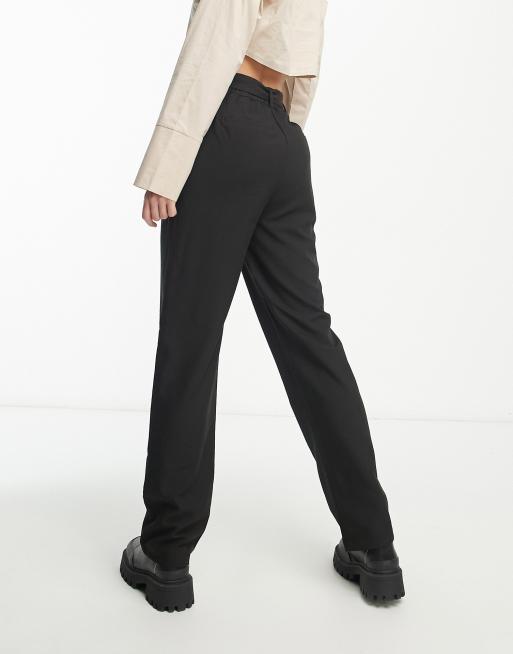 Casual Paperbag Waist Straight Leg Pants with Belt – ALELLY