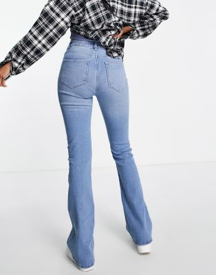 flared jeans light blue