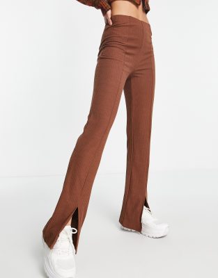 tall brown flares