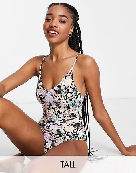Seafolly Womens Printed V Wire One Piece Swimsuit