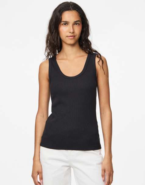 Pieces – Tanktop in Schwarz - view 1