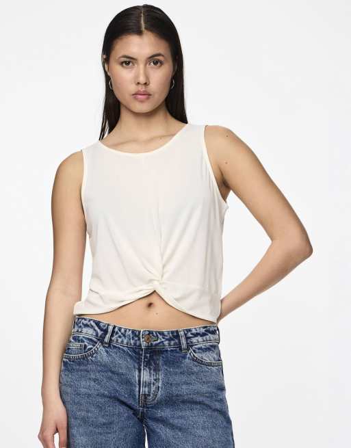 Pieces – Tanktop in Weiß