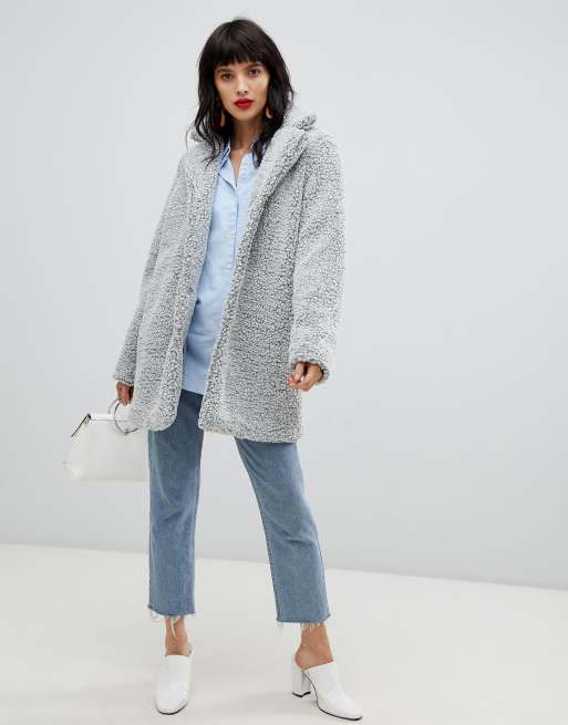 Blue teddy clearance coat river island