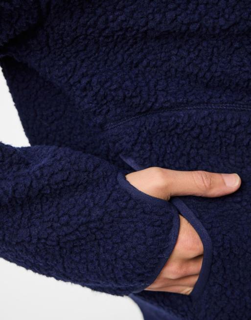 Pieces Teddy jacket in maritime blue, 4 of 7