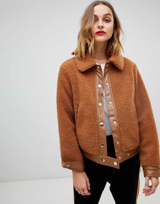 Pieces Teddy Jacket ASOS