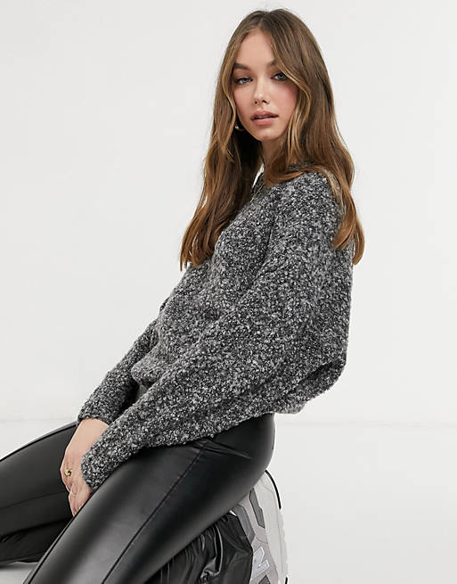 sweater in dark gray melange |