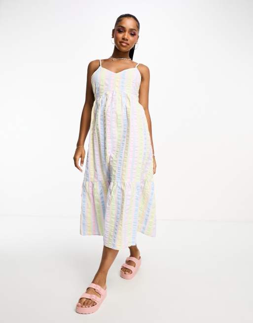 Pastel sale striped dress