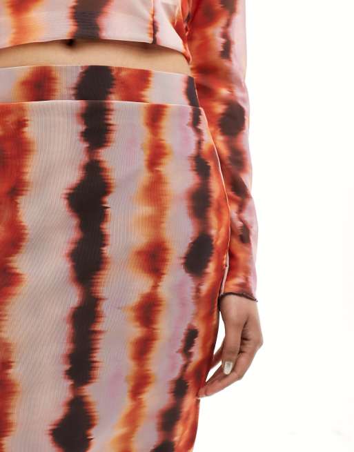 Tie dye tube skirt set hotsell