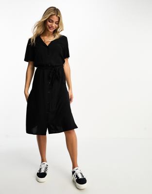 Black tie waist shirt 2024 dress