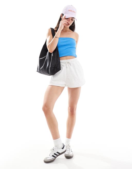 Pieces - Top a fascia azzurro, 2 di 4