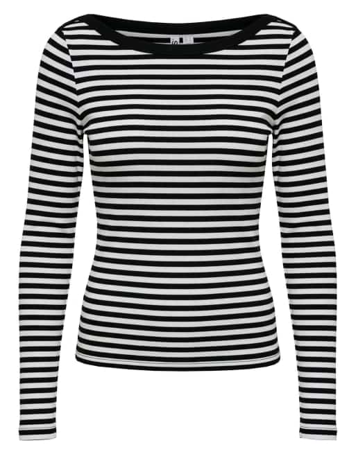 Pieces top a maniche lunghe nero, 6 di 7