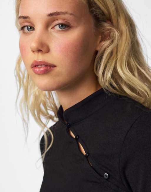 Pieces top a maniche lunghe nero, 4 di 7
