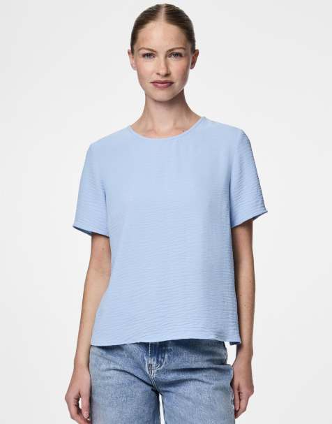 Pieces - Top azzurro - view 1