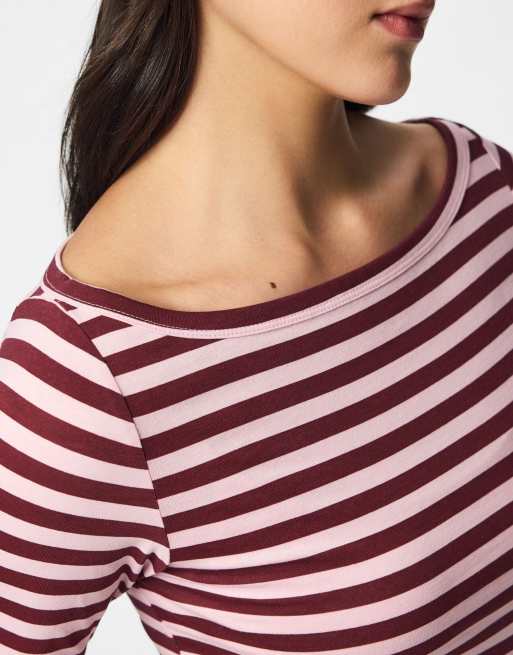 Pieces top con maniche a 3/4 rosa, 4 di 6