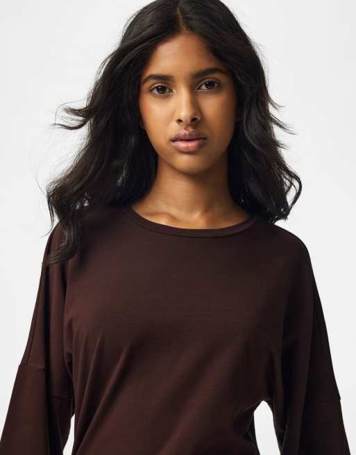 Pieces top de manga larga en chocolate plum, 5 de 7