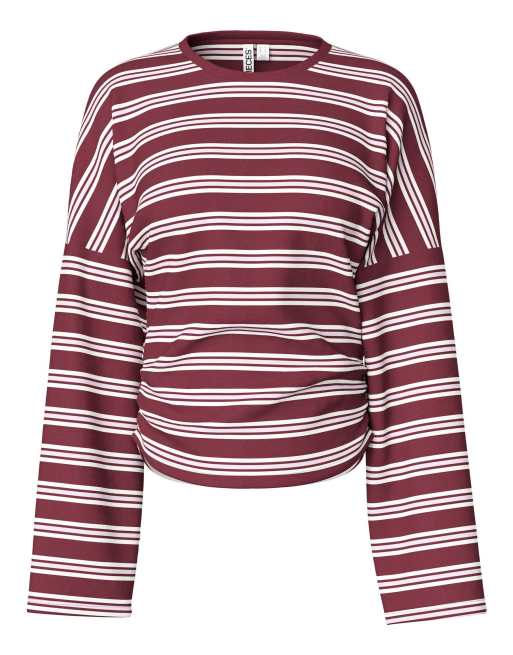 Pieces top de manga larga en vino Windsor, 6 de 7