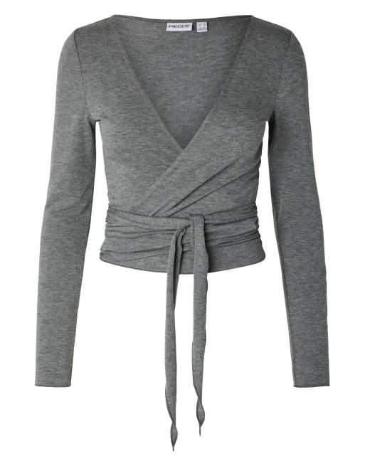 Pieces - Top en gris oscuro jaspeado, 6 de 7
