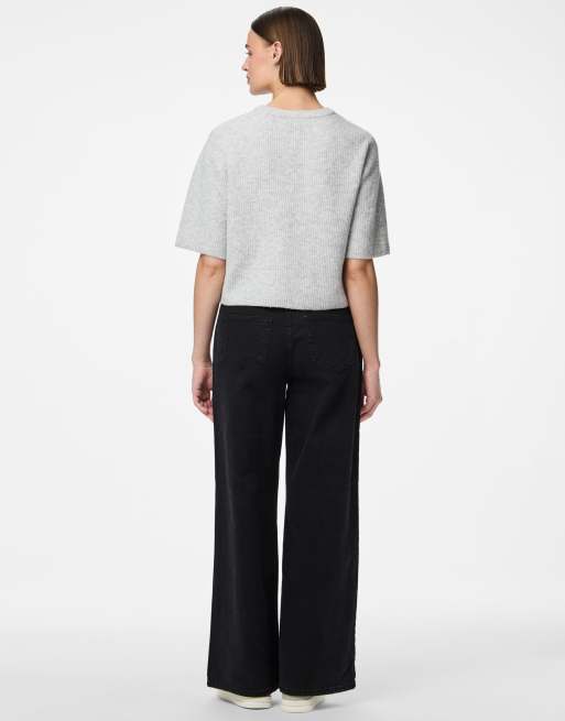 Pieces - Top en maille - Gris clair chiné, 3 de 4