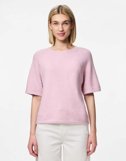 Pieces - Top en maille - Rose aurore