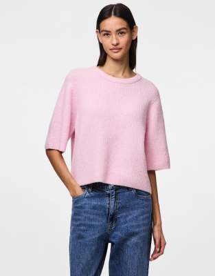 Pieces - Top en maille - Rose