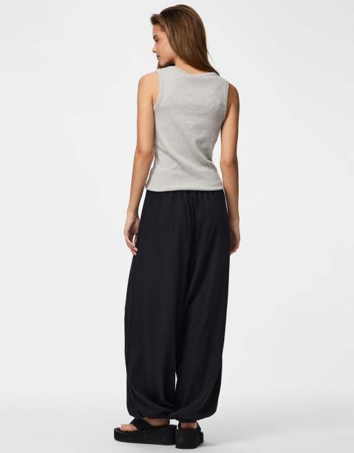 Pieces - Top gris claro jaspeado de tirantes, 2 de 5