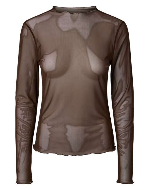 Pieces top in chocoladebruin, 7 van 7