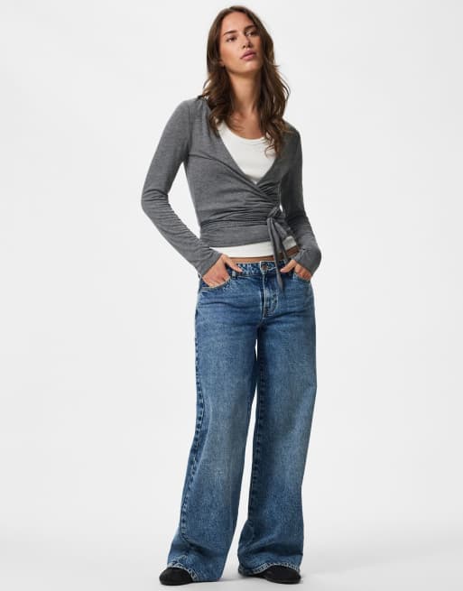 Pieces top in grigio scuro mélange, 3 di 7