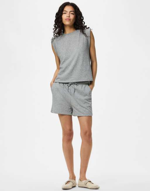 Pieces Top in light grey melange, 5 of 6