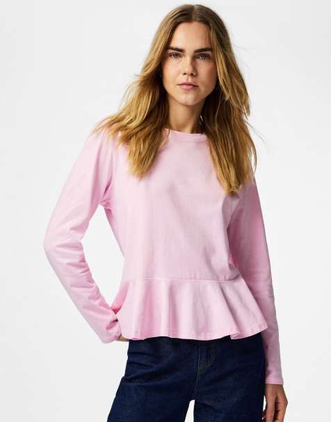 Pieces – Top in Löffelreiher-Rosa - view 1