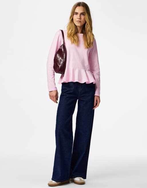 Pieces – Top in Löffelreiher-Rosa, 4 von 4