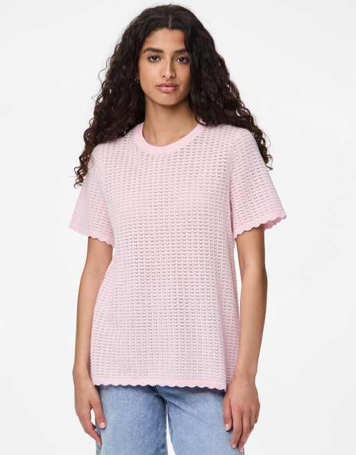 Pieces - Top in maglia vedo non vedo