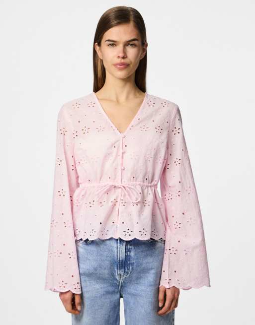 Pieces Top in pink-a-boo
