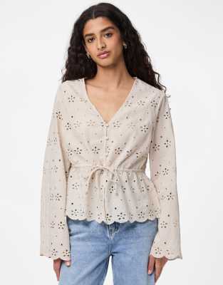 Pieces Top in silver gray