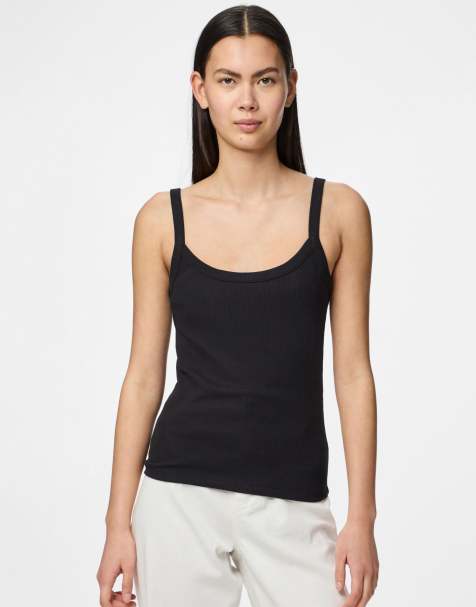 Pieces - Top met bandjes in zwart - view 1