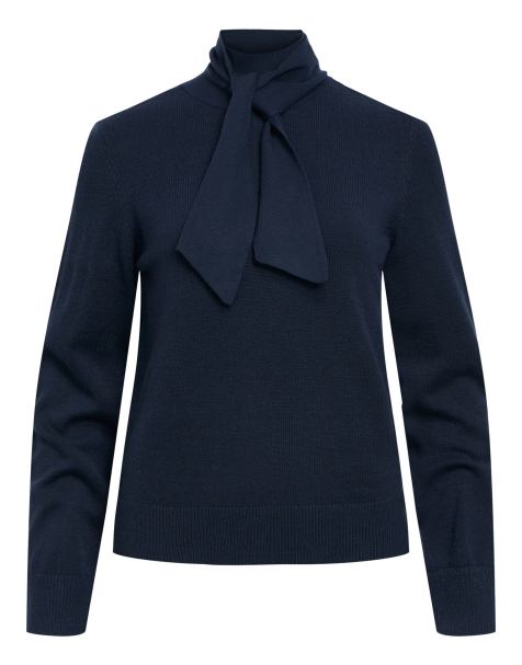 Pieces - Top met lange mouwen in zwart - view 1