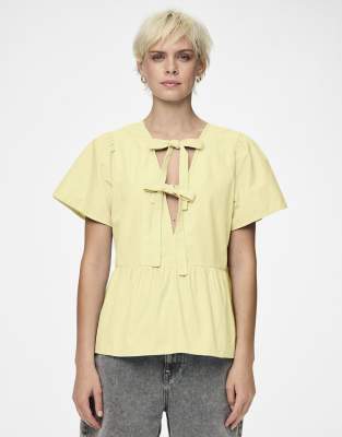 Pieces - Top réversible - Jaune