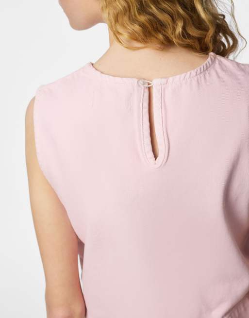 Pieces - Top senza maniche color rosa spalmato, 4 di 7