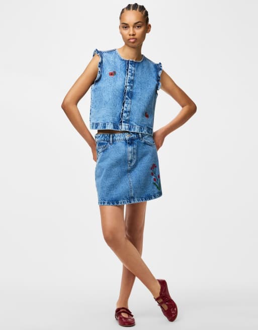 Pieces top w średnim niebieskim denimie, 5 z 7