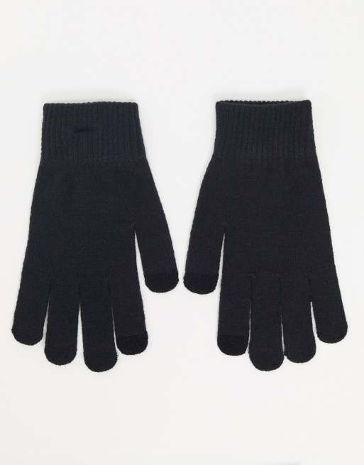 Pieces touch screen gloves in black