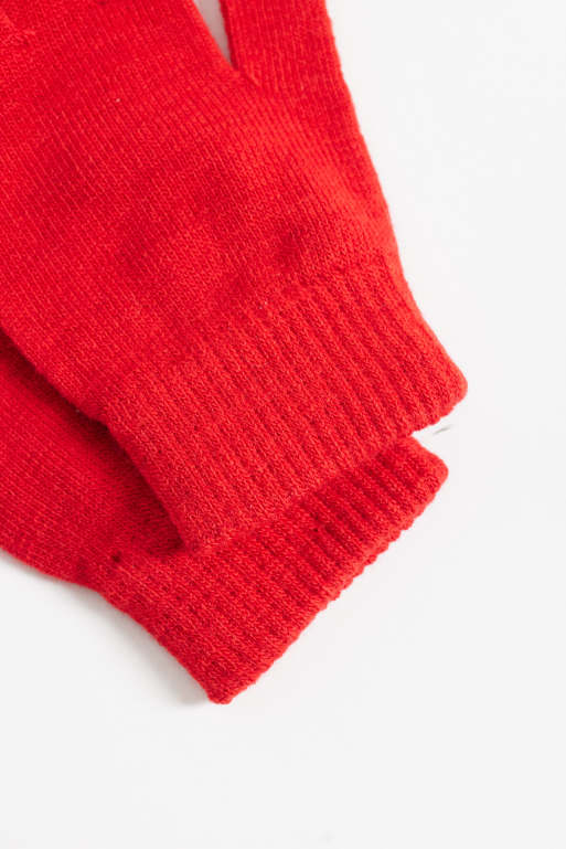 Pieces touch screen gloves in red, 2 of 3