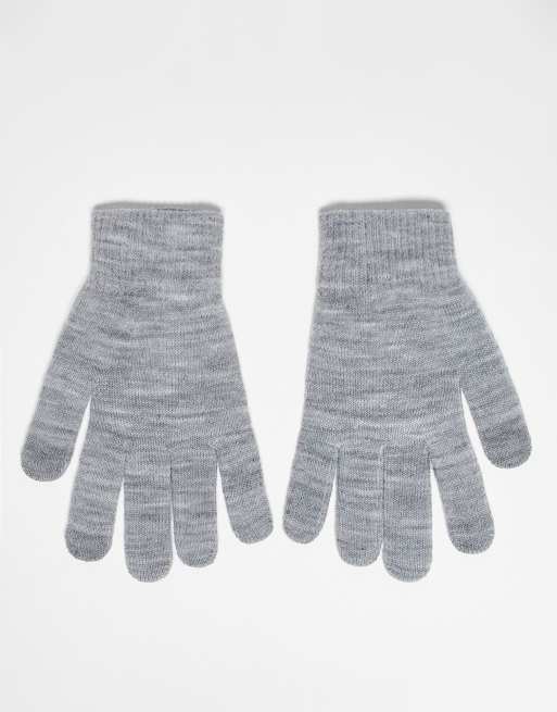 Gray knit clearance gloves