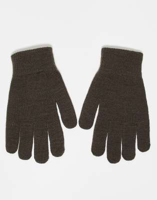 Pieces - Touchscreen-Handschuhe in Hot Fudge-Brown