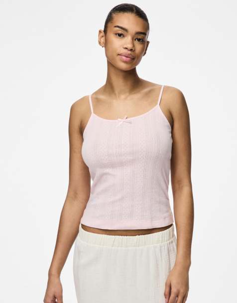 Pieces – Trägerhemd in Pink-A-Boo - view 1