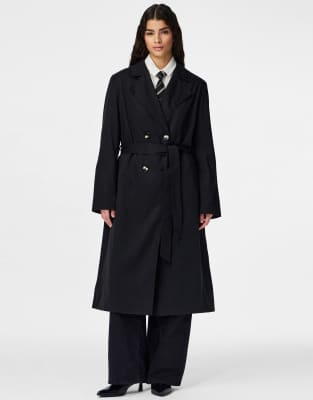 Pieces - Trench-coat - Noir